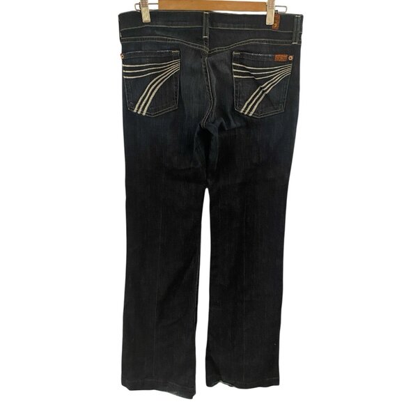 7 FOR ALL MANKIND DOJO WIDE LEG FLARE JEANS SZ 30 - Picture 2 of 6